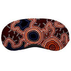 Authentic Aboriginal Art - Pathways Sleep Mask by hogartharts