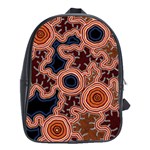 Authentic Aboriginal Art - Pathways School Bag (Large) Front