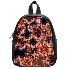 Authentic Aboriginal Art - Pathways School Bag (small) by hogartharts