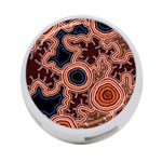 Authentic Aboriginal Art - Pathways 4-Port USB Hub (One Side) Front