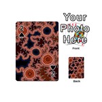 Authentic Aboriginal Art - Pathways Playing Cards 54 Designs (Mini) Front - Spade2