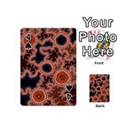 Authentic Aboriginal Art - Pathways Playing Cards 54 Designs (Mini) Front - Spade4