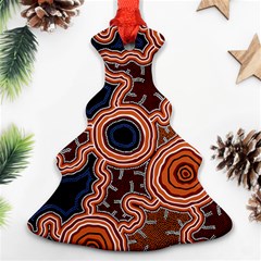 Authentic Aboriginal Art - Pathways Ornament (christmas Tree)  by hogartharts