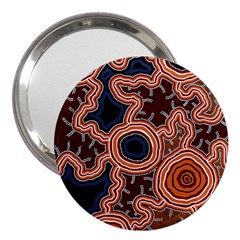 Authentic Aboriginal Art - Pathways 3  Handbag Mirrors by hogartharts