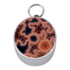 Authentic Aboriginal Art - Pathways Mini Silver Compasses by hogartharts