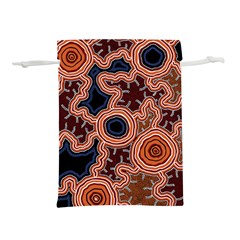 Authentic Aboriginal Art - Pathways Lightweight Drawstring Pouch (m) by hogartharts