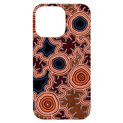 Authentic Aboriginal Art - Pathways Iphone 14 Pro Max Black Uv Print Case by hogartharts