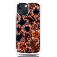 Authentic Aboriginal Art - Pathways Iphone 13 Mini Tpu Uv Print Case by hogartharts