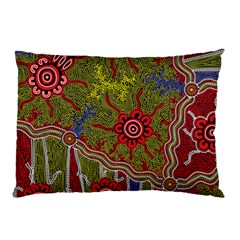 Authentic Aboriginal Art - Connections Pillow Case by hogartharts