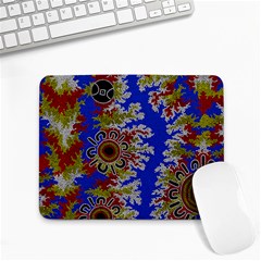 Authentic Aboriginal Art - Waterholes (corella) Small Mousepad by hogartharts