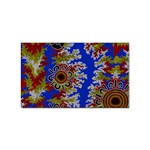 Authentic Aboriginal Art - Waterholes (Corella) Sticker Rectangular (100 pack) Front