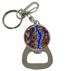 Authentic Aboriginal Art - Waterholes (corella) Bottle Opener Key Chain by hogartharts