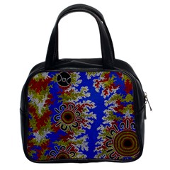 Authentic Aboriginal Art - Waterholes (corella) Classic Handbag (two Sides) by hogartharts