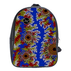 Authentic Aboriginal Art - Waterholes (corella) School Bag (xl) by hogartharts