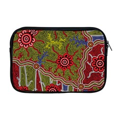 Authentic Aboriginal Art - Connections Apple Macbook Pro 17  Zipper Case by hogartharts