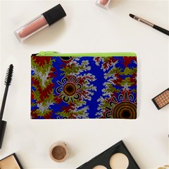 Authentic Aboriginal Art - Waterholes (corella) Cosmetic Bag (xs) by hogartharts