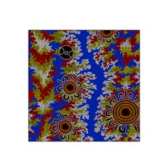 Authentic Aboriginal Art - Waterholes (corella) Satin Bandana Scarf 22  X 22  by hogartharts