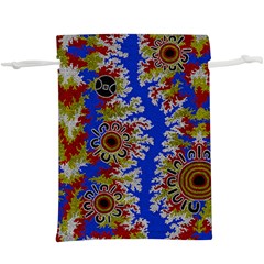 Authentic Aboriginal Art - Waterholes (corella) Lightweight Drawstring Pouch (xl) by hogartharts