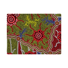 Authentic Aboriginal Art - Connections Premium Plush Fleece Blanket (mini) by hogartharts