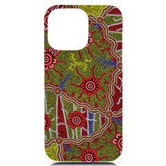 Authentic Aboriginal Art - Connections Iphone 14 Pro Max Black Uv Print Case by hogartharts