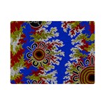 Authentic Aboriginal Art - Waterholes (Corella) Premium Plush Fleece Blanket (Mini) 35 x27  Blanket Front