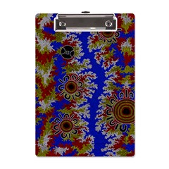 Authentic Aboriginal Art - Waterholes (corella) A5 Acrylic Clipboard by hogartharts