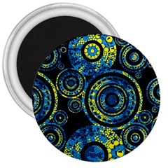 Authentic Aboriginal Art - Circles (paisley Art) 3  Magnets by hogartharts