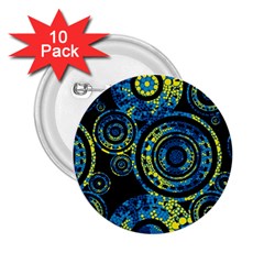 Authentic Aboriginal Art - Circles (paisley Art) 2 25  Buttons (10 Pack)  by hogartharts