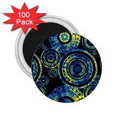 Authentic Aboriginal Art - Circles (paisley Art) 2 25  Magnets (100 Pack)  by hogartharts