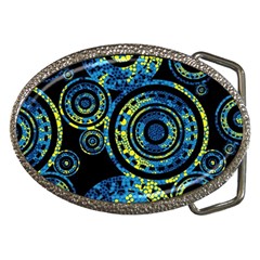 Authentic Aboriginal Art - Circles (paisley Art) Belt Buckles by hogartharts