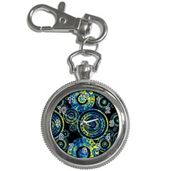 Authentic Aboriginal Art - Circles (paisley Art) Key Chain Watches by hogartharts