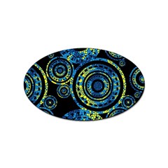 Authentic Aboriginal Art - Circles (paisley Art) Sticker (oval) by hogartharts