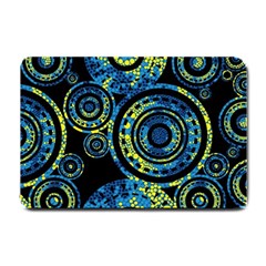 Authentic Aboriginal Art - Circles (paisley Art) Small Doormat by hogartharts