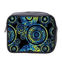 Authentic Aboriginal Art - Circles (paisley Art) Mini Toiletries Bag (two Sides) by hogartharts