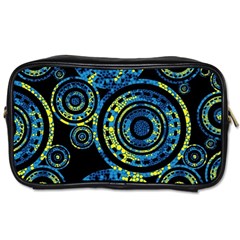 Authentic Aboriginal Art - Circles (paisley Art) Toiletries Bag (one Side) by hogartharts