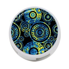 Authentic Aboriginal Art - Circles (paisley Art) 4-port Usb Hub (one Side) by hogartharts