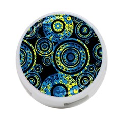 Authentic Aboriginal Art - Circles (paisley Art) 4-port Usb Hub (two Sides) by hogartharts