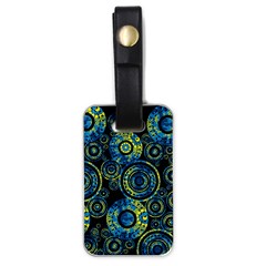 Authentic Aboriginal Art - Circles (paisley Art) Luggage Tag (one Side) by hogartharts