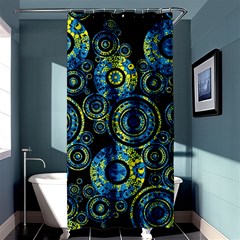 Authentic Aboriginal Art - Circles (paisley Art) Shower Curtain 36  X 72  (stall)  by hogartharts