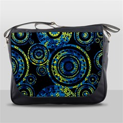 Authentic Aboriginal Art - Circles (paisley Art) Messenger Bag by hogartharts