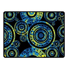 Authentic Aboriginal Art - Circles (paisley Art) Two Sides Fleece Blanket (small) by hogartharts