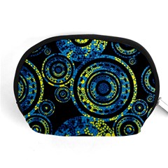 Authentic Aboriginal Art - Circles (paisley Art) Accessory Pouch (medium) by hogartharts