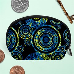 Authentic Aboriginal Art - Circles (paisley Art) Accessory Pouch (large) by hogartharts