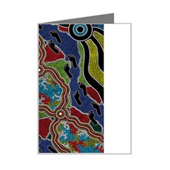 Authentic Aboriginal Art - Walking The Land Mini Greeting Card by hogartharts