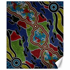 Authentic Aboriginal Art - Walking The Land Canvas 8  X 10  by hogartharts