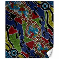 Authentic Aboriginal Art - Walking The Land Canvas 20  X 24  by hogartharts