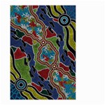 Authentic Aboriginal Art - Walking the Land Small Garden Flag (Two Sides) Front