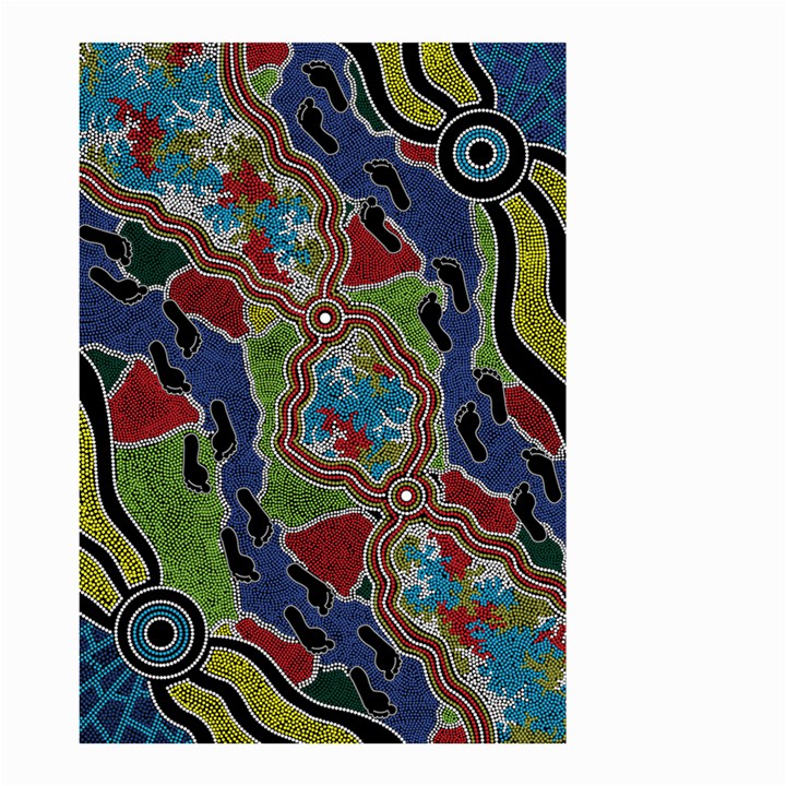 Authentic Aboriginal Art - Walking the Land Small Garden Flag (Two Sides)