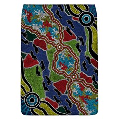 Authentic Aboriginal Art - Walking The Land Removable Flap Cover (l) by hogartharts