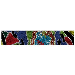 Authentic Aboriginal Art - Walking The Land Small Premium Plush Fleece Scarf by hogartharts